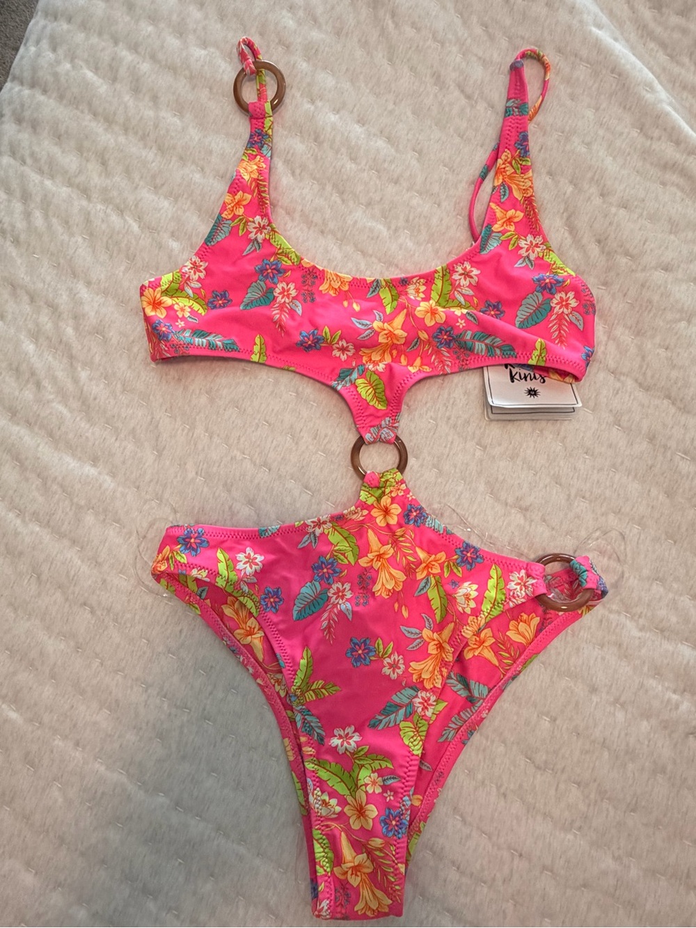 Kulani Kinis Floral One Piece Swimsuit Medium